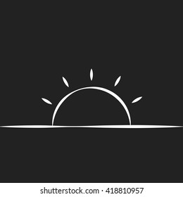 Sunrise icon vector.