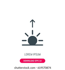 Sunrise icon, vector
