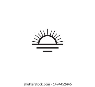 sunrise icon vector design element logo template