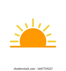 Sunrise icon vector design template, summer symbol