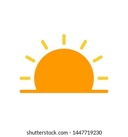 Sunrise icon vector design template, summer symbol