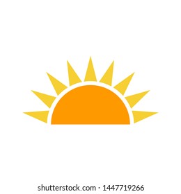 Sunrise icon vector design template, summer symbol