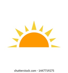 Sunrise icon vector design template, summer symbol