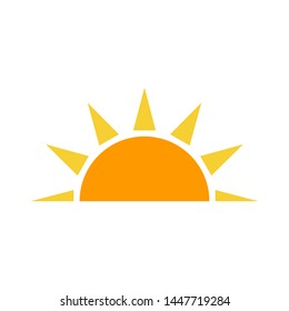 Sunrise icon vector design template, summer symbol