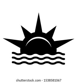 Sunrise icon vector design template