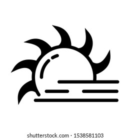 Sunrise icon vector design template