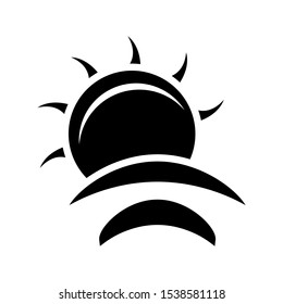 Sunrise icon vector design template