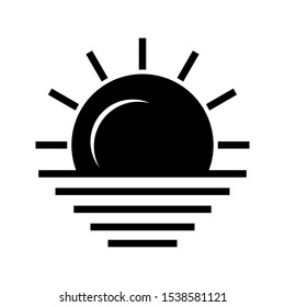 Sunrise icon vector design template
