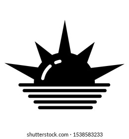 Sunrise icon vector design template