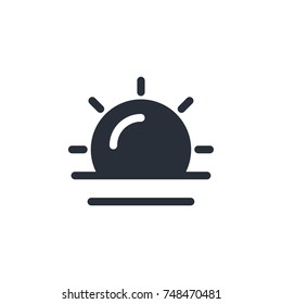 sunrise icon vector. sunrise icon glyph style design