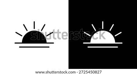 Sunrise icon vector graphics. filled vector sign, Symbol illustration.