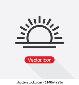 Sunrise Icon Vector Illustration ps10