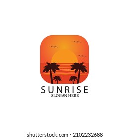 sunrise icon vector illustration template design
