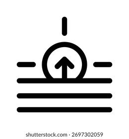 Plantilla de Ilustración vectorial del icono de la salida del sol