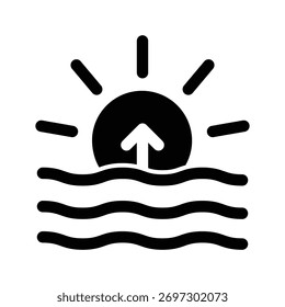 Sonnenaufgang-Symbol, Vektorgrafik-Vorlage