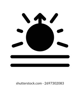 Sonnenaufgang-Symbol, Vektorgrafik-Vorlage