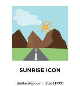 Sunrise icon vector isolated on white background, Sunrise transparent sign , weather symbols