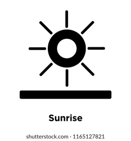 Sunrise icon vector isolated on white background, Sunrise transparent sign , black time symbols