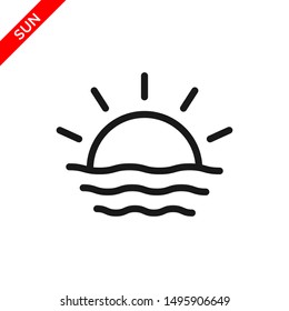 sunrise icon vector logo template