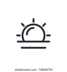 sunrise icon vector. sunrise icon outline style design