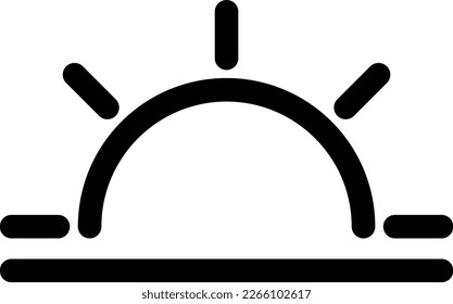 Sunrise icon vector , summer symbol. Modern, simple vector illustration for web site or mobile app . Sunset icon