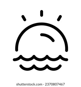 Illustration zum Design des Sonnenaufgangs-Symbols mit Vektorsymbol