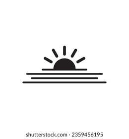 sunrise icon vector template illustration logo design