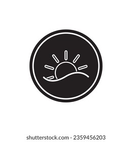 sunrise icon vector template illustration logo design