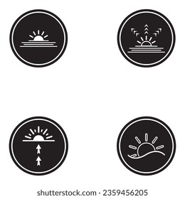 sunrise icon vector template illustration logo design