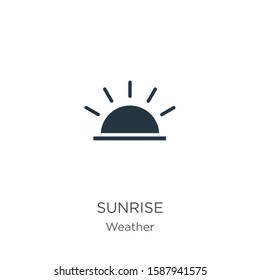 Sunrise icon vector. Trendy flat sunrise icon from weather collection isolated on white background. Vector illustration can be used for web and mobile graphic design, logo, eps10