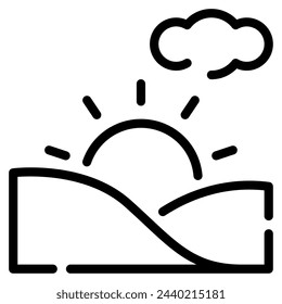 Sunrise Icon For web, app, infographic, etc