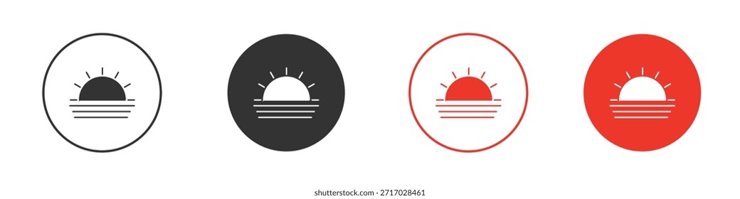 Sonnenaufgang-Symbol. Webvektordesign