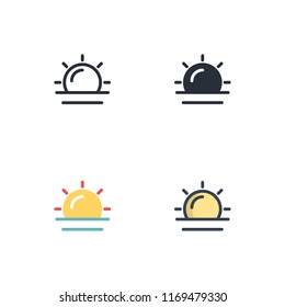 Sunrise Icons Vector Eps10 Icon Design Stock Vector (Royalty Free ...