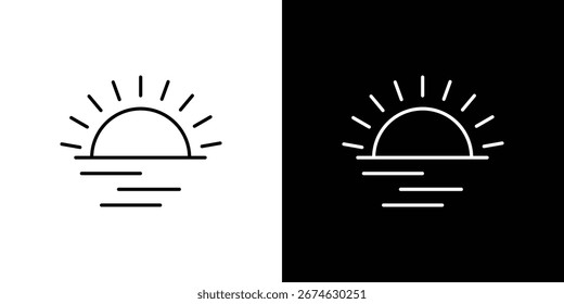 Sunrise icons. vector symbol illustrations.
