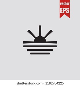 Sunrise icon.Vector illustration.