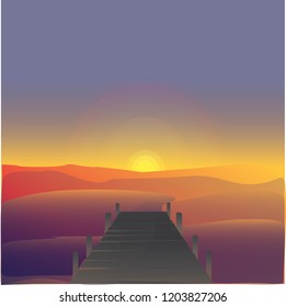 sunrise landscape view