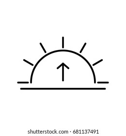 Sunrise line vector icon