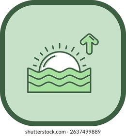 Sunrise Line vector Icon Design