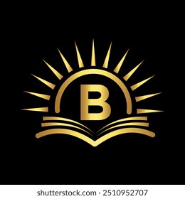 Sunrise Logo combine with letter B vector template
