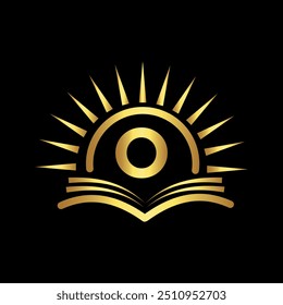 Sunrise Logo combine with letter O vector template