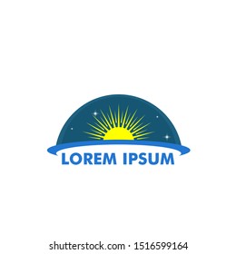 Sunrise logo concept before dawn 