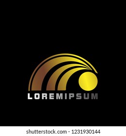 sunrise logo with deep philosophy for technology startup company. sun rise has mean spirit in the morning, energy and powerful