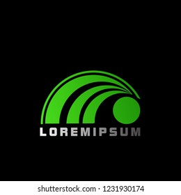 sunrise logo with deep philosophy for technology startup company. sun rise has mean spirit in the morning, energy and powerful