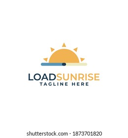 Sunrise Logo Design, Combination of Sun and Loading