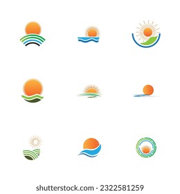 Sunrise logo Design. Modern clean sunrise logo concept, colorful vector logo design.