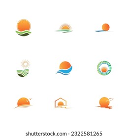 Sunrise logo Design. Modern clean sunrise logo concept, colorful vector logo design.