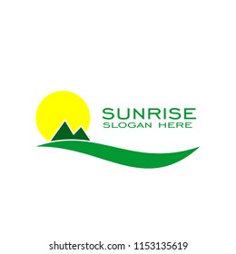 Sunrise logo design, sunrise vector graphic, vector illustrations.