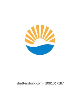 Sunrise logo design. Vector graphic design
