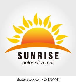 Sunrise logo element innovative and creative inspiration for business company.