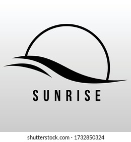 sunrise logo flat design minimalist